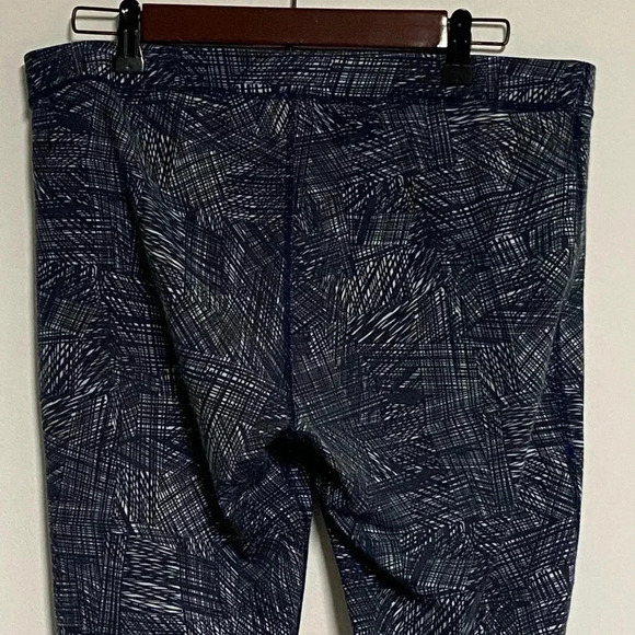 Under Armour Charged Leggings Blue SpellOut Women's (L ) Running Yoga Athleisure - Picture 6 of 14